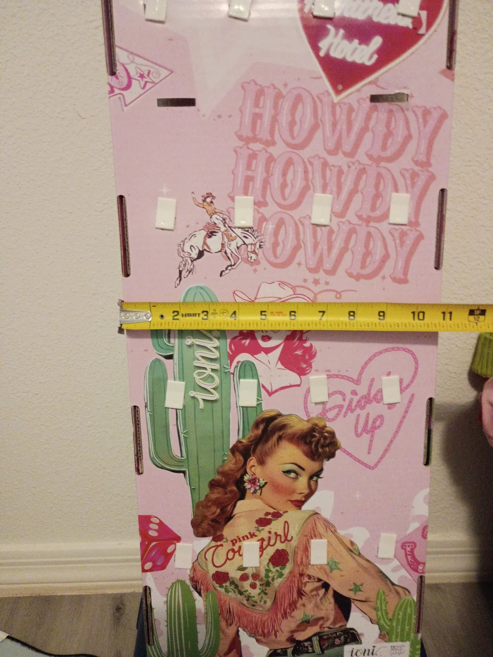 Pink Cowgirl  Wall Organizer - Pink